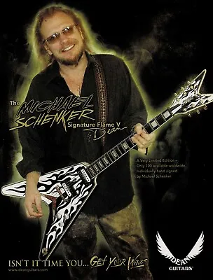 Michael Schenker Of Scorpions - DEAN GUITARS - 2007 Print Advertisement • $5.95