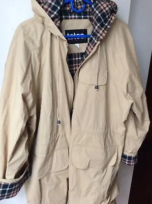 Totes Waterproof Tan Jacket Plaid Lining With Hood.size Medium.Nw/oT • $30