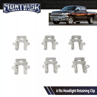 6pcs Headlight Retaining Clips Fit For 1992-1996 Ford F150 F250 F350 Bronco • $5.90