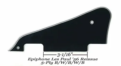 Les Paul LP Studio Black 5-Ply P-90's Pickguard '56 Reissue For Epiphone Project • $34.99