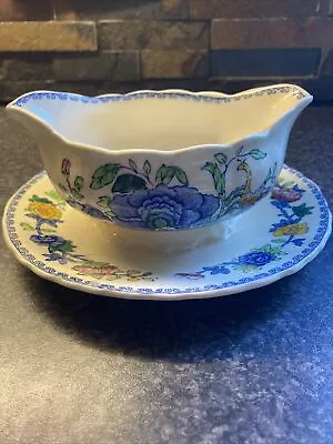 Mason's Regency Plantation Colonial Gravy Boat Or Sauce Bowl With Underplate 7  • £20