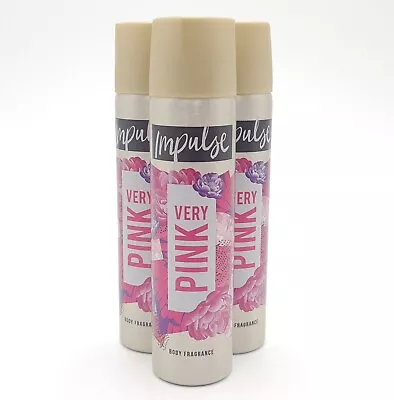 Impulse Very Pink Body Spray Fragrance 75ml 3 Or 6 Pack • £9.49