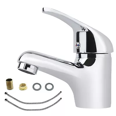 New Bathroom Single Lever Taps Modern Chrome Bath Mono Wash Basin Sink Mixer Tap • £11.29