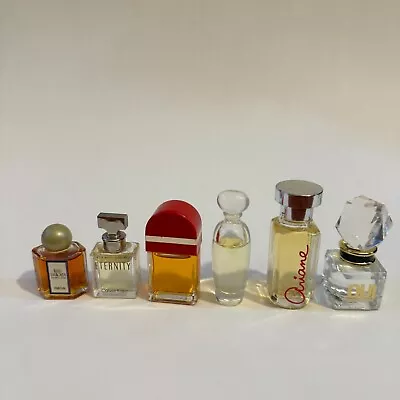 Vintage Miniature Mini  Perfume Bottles Lot Of 6 Various Brands Calvin Klein • $40