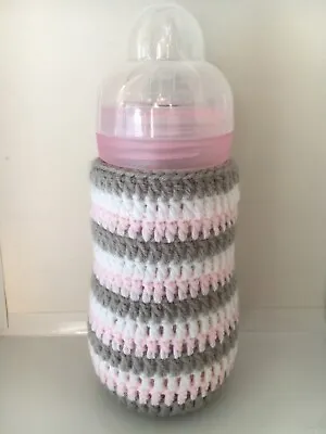 Hand Crochet Baby Bottle Cover For MAM Easy Start And Dr Browns • £5.99