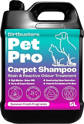 Dirtbusters Pet Pro Carpet Cleaner Shampoo Solution Deep Cleaning Stain Remover • £17.90