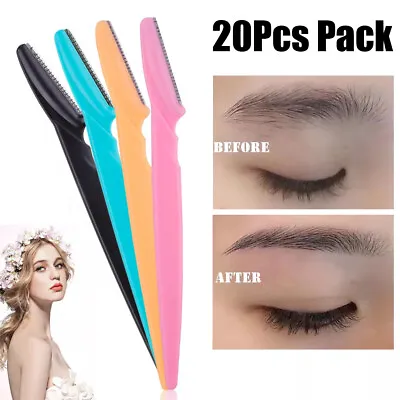 20Pack Eyebrow Brow Shaper Razor Blade Facial Hair Trimmer Dermaplaning Remover • £3.06