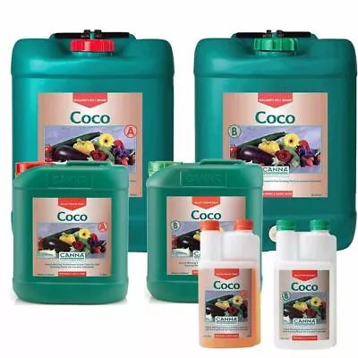 Hydroponics Canna Coco 1L 5L 10L Litre A+B Veg & Flowering Plant Food Nutrients • £17.90