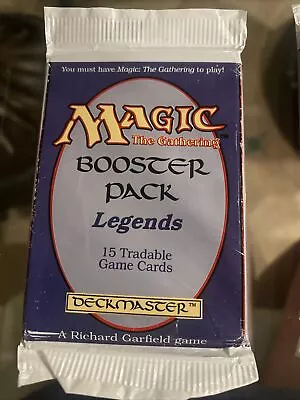 MTG Sealed Magic The Gathering English Legends Booster Pack - 1994 • $785