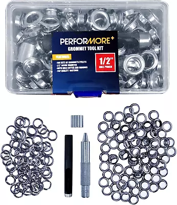 Grommet Tool Kit 100 Sets Of 1/2  Inside Diameter Grommets And Eyelets  • $18.98