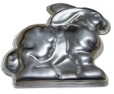 Easter Bunny Rabbit  3D Wilton Cake Pan Vintage Decor 1980's Aluminum Mold • $8