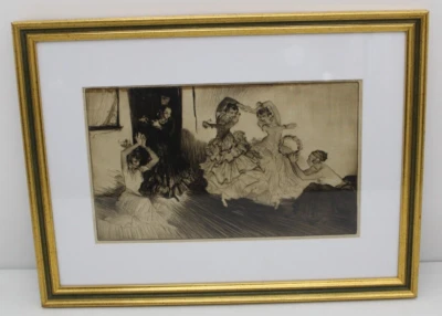 £299.95 • Buy William Russell Flint Signed Drypoint Etching  Clatter & Whirl Granada 
