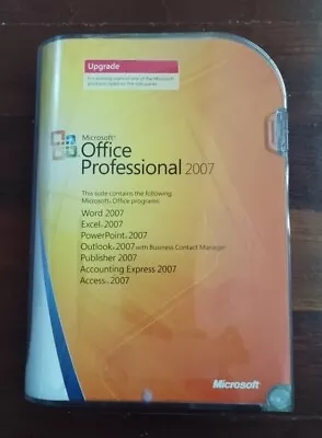 Microsoft Office Professional 2007 - Upgrade - W/Product Key 2-Discs Genuine • $50