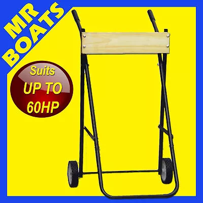 Outboard Trolley - X-large - H-duty Boat Motor Stand Bracket Rated To 60hp 100kg • $129.95