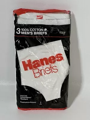 Vintage 1987 Hanes Briefs 3 Pack Preshrunk Size 32 • $34.99