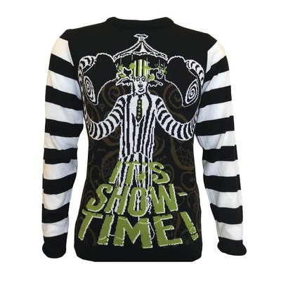£14.95 • Buy Beetlejuice Showtime Knitted Christmas Jumper - Sizes S To XXL - 100% Acrylic