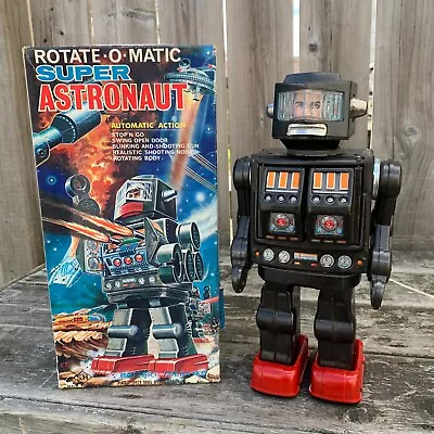 1960's Horikawa Tin Rotate O Matic Super Astronaut Robot With Box Made In Japan • $192.99