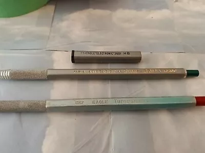 Set Of 2 Vintage Leadholder Drafting Pencils Faber (USA) & Eagle Italy • $27.99