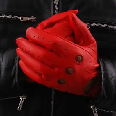 Men's Genuine Leather Driving Gloves With Reverse Stitch Knuckles • $25