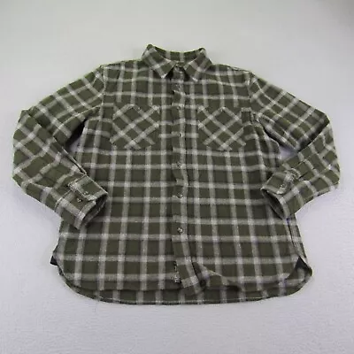 Pendleton Shirt Mens Medium Green Gray Plaid Flannel Wool Button Up Made In USA • $44.97