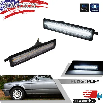 [Plug&Play] Front / Rear White LED Side Marker Lights For 84-91 BMW E30 3 Series • $26.99