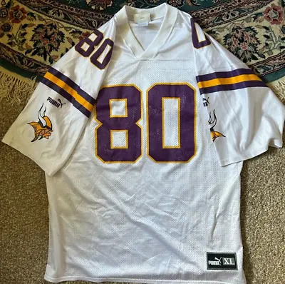 Vintage Cris Carter Minnesota Vikings PUMA NFL Jersey XL • $45