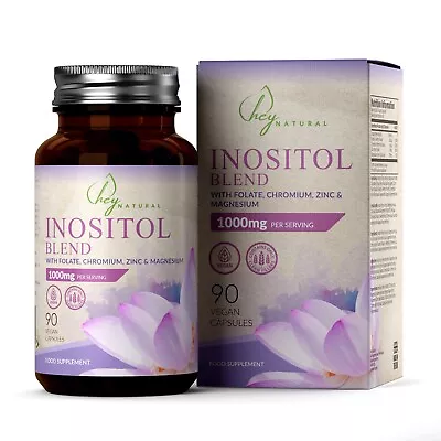 £37.99 • Buy Myo-Inositol, Folate & Chromium | 1000mg For Hormone Balance & Fertility