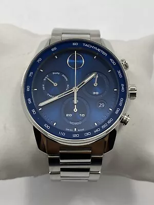 Movado Bold Verso SWISS Quartz Chronograph Stainless Steel Men's Watch 3600865 • $359.95