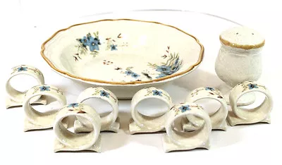 Set Of 8 Mikasa Day Dreams Napkin Rings One Bowl & A Garden Pepper Shaker • $70