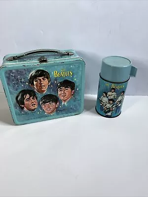 Vintage 1965 Beatles Lunch Box And Thermos  Lunchbox  Aladdin • $750