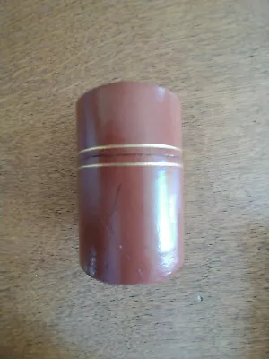 Vintage L. Sainberg Leather Covered Magnetic Paper Clip Holder Elsane • £32.06