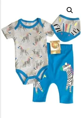  Baby Clothes Age 0-3 Months Boy Set Top Pants Infants Outfit Romper Gift 3pcs • $12.62