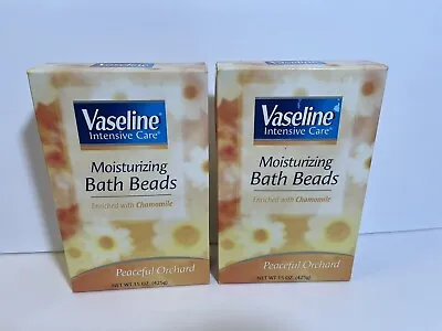 2 Vaseline Intensive Care Moisturizing Bath Beads PEACEFUL ORCHARD 15 OZ - NEW • $19.99