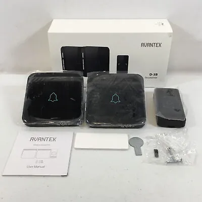Avantek D-3B Black Sound And LED Flash Waterproof Doorbell Kit With Manual • $29.99