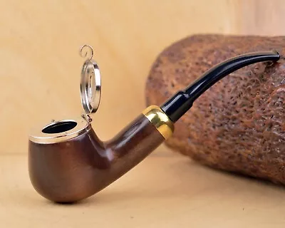 KAISER No. 25 Bent Smooth Apple Tobacco Pipe With Windcap By Mr. Brog • $34.99