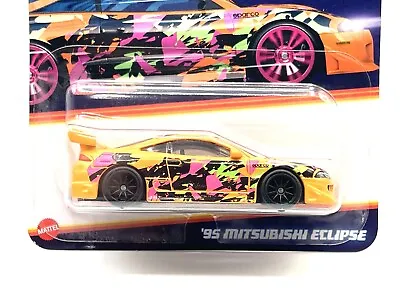 Hot Wheels Neon Speeders 95 Mitsubishi Eclipse (orange) Real Riders SUPER CUSTOM • $19.99