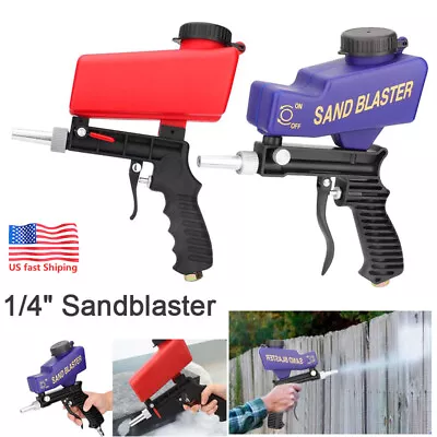 1/4  Portable Air Sandblasting Gun Hand Held Sand Blaster Paint Rust Remover • $19.59