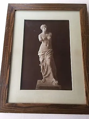 Antique VENUS DE MILO Print With Antique Wooden Frame 18  X 12  (Image) • $179.99