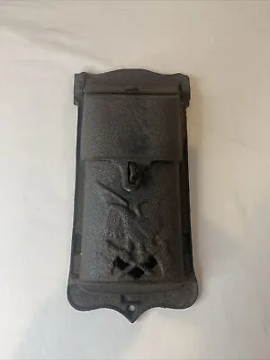 Antique Vintage Cast Iron Wall Mount 2 Door Mailbox-Embossed Eagle • $59.95