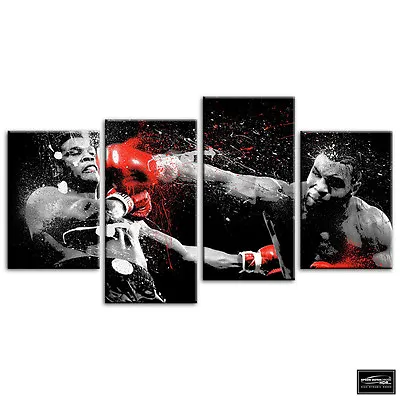 Mike Tyson Boxer SPORT     Sports BOX FRAMED CANVAS ART Picture HDR 280gsm • £29.99