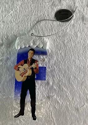 ELVIS LIVE BLUE CHRISTMAS ORNAMENT E-Electrifying Set 5 Elvis Presley With Tag • $14.95