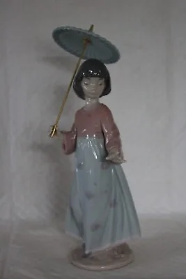 £150 • Buy Boxed Lladro 6156 Asian Love Lady With Parasol 24cm Figurine - VGC