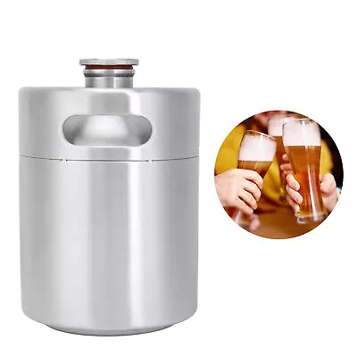 2L Beer Keg Mini Stainless Steel Beer Barrel With Spiral Lid For Home Brewing☜ • $56.46