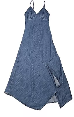 Topshop Y2K Denim Midi Dress Size 10 • £18.99