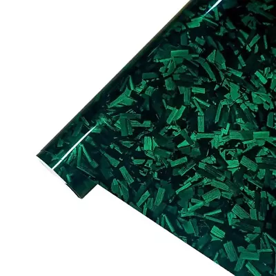 Green 5D Forged Carbon Sticker Film PET Car Wrapping Film UK • £6.99