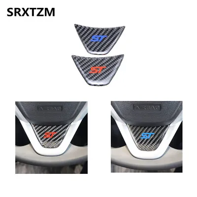 Carbon Fiber Car Steering Wheel Emblem Sticker Decal For Ford Fiesta ST Mk7 CC • $15.40