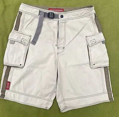 Abercrombie And Fitch Cargo Shorts Stone Mens 32 • £15
