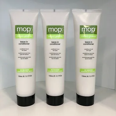 $54.99 • Buy MOP Mixed Greens Leave-In Conditioner 5.1 Oz No Parabens Or Sodium Added X3 