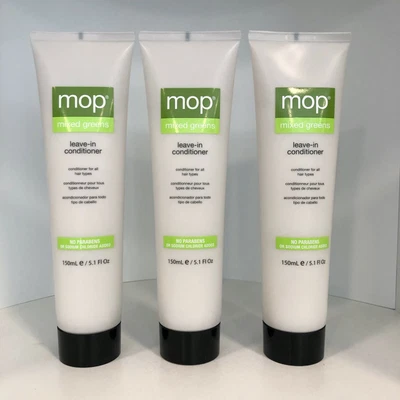 $52.99 • Buy MOP Mixed Greens Leave-In Conditioner 5.1 Oz No Parabens Or Sodium Added X3 