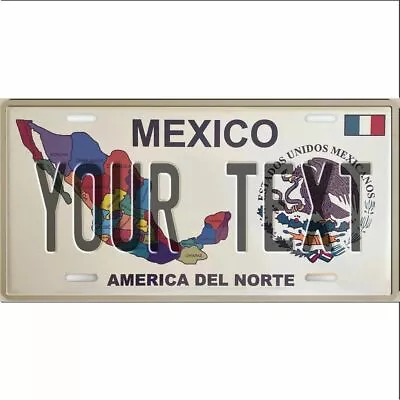 Mexico Estados Unidos Mexicanos Custom Personalized License Plate Tag Map • $18.69